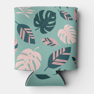 Tropical Leaves: Seamless Vintage Pattern. Can Cooler
