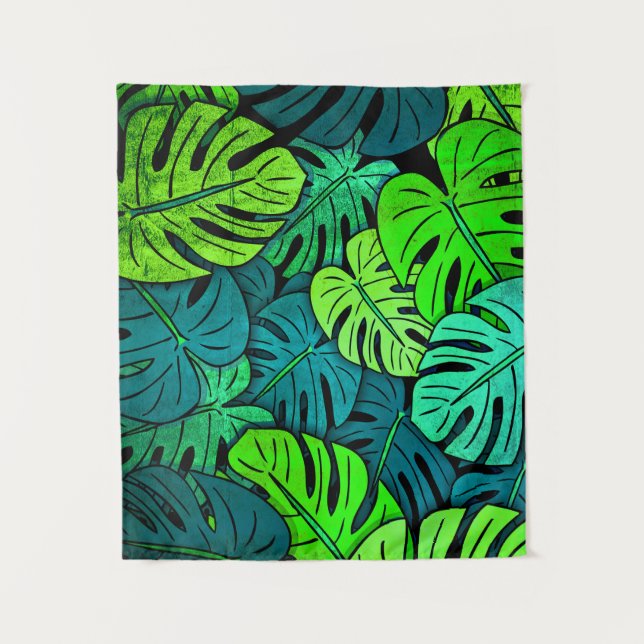 Tropical Leaves Small Tapestry (Front)