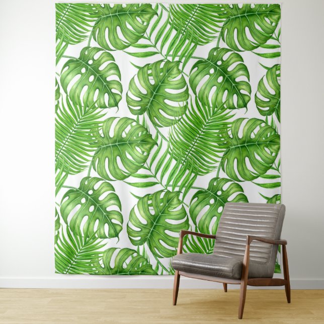 Tropical leaves tapestry (In Situ)