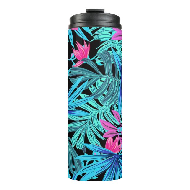 Tropical Leaves Thermal Tumbler (Front)