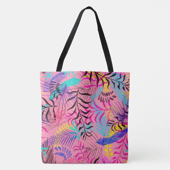 Tropical Leaves Tote Bag (Front)