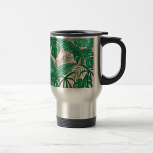 Tropical Leaves Travel Mug