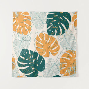 Tropical Leaves: Vintage Jungle Seal Tapestry