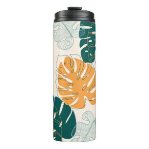 Tropical Leaves: Vintage Jungle Seal Thermal Tumbler