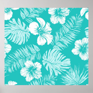Tropical Leaves: Vintage Plant Pattern Poster