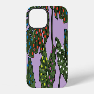 Tropical leaves: vintage polka dot. iPhone 12 case