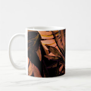 Tropical leaves watercolor, seamless swimwear desi coffee mug