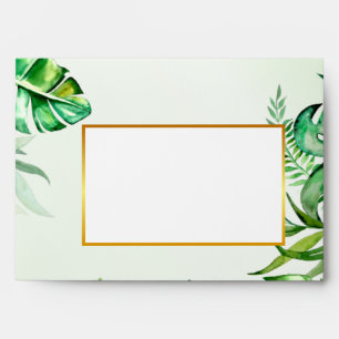 Tropical Leaves Wedding Suite A7 Envelope