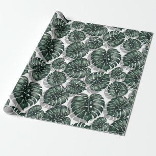 Tropical leaves wrapping paper