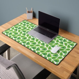 Tropical leaves wrapping paper desk mat
