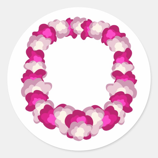Tropical Lei Classic Round Sticker (Front)