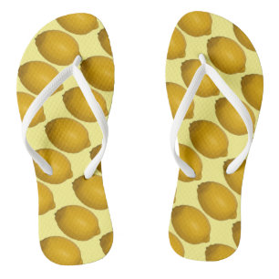 Tropical Lemons Summer Footwear Flip Flops
