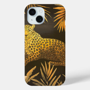 Tropical Leopard Jungle Pattern Safari Adventure iPhone 15 Case