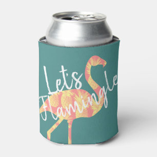 Tropical Let's Flamingle Flamingo & Pineapples Can Cooler