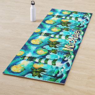 Tropical Lighthouse Coastal Nautical Personalised Yoga Mat