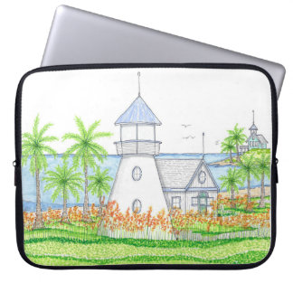 Tropical Lighthouse Laptop Cover