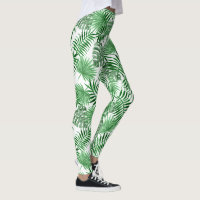 Tropical Lime Green Summer Palmtree Leafs Pattern