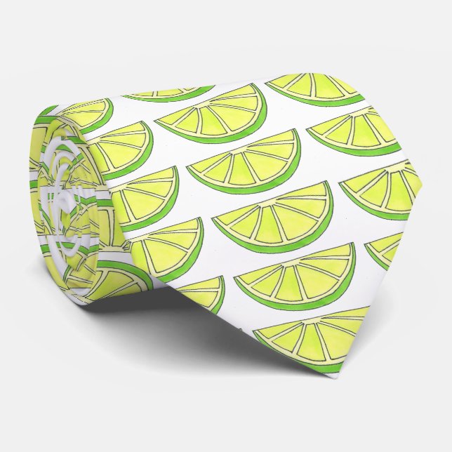 Tropical Lime in the Coconut Fruit Island Beach Tie (Rolled)