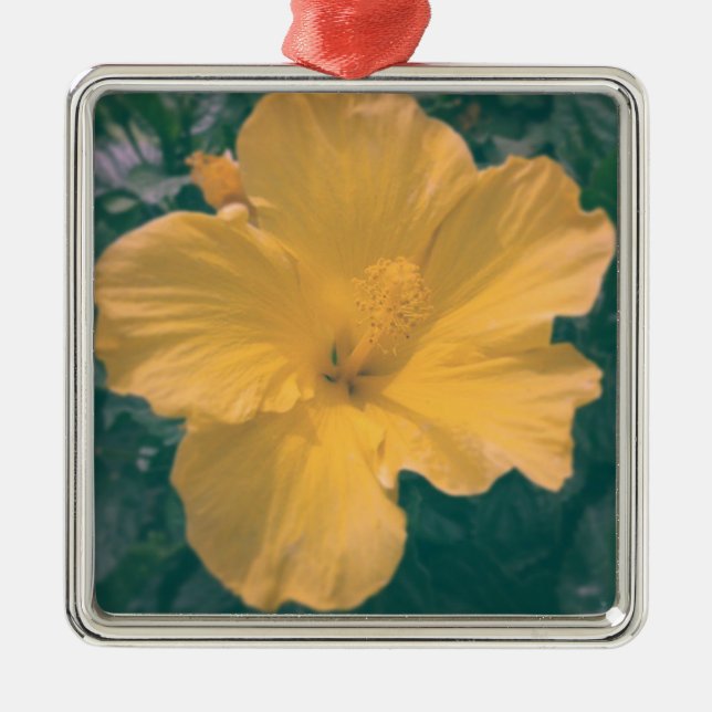 Tropical Looking Flower Metal Tree Decoration (Front)
