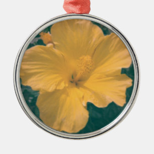 Tropical Looking Flower Metal Tree Decoration