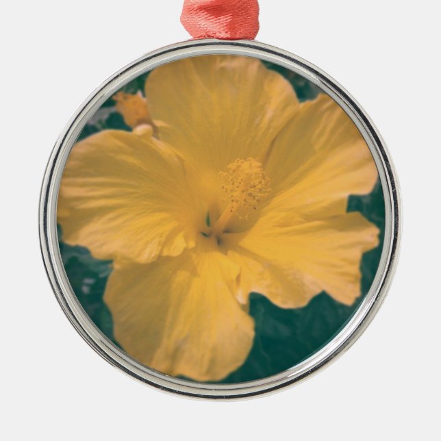 Tropical Looking Flower Metal Tree Decoration (Front)