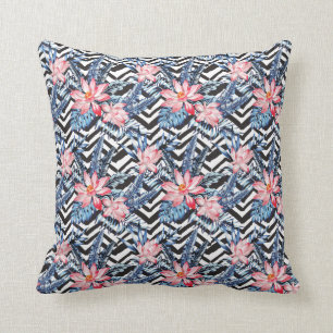 Tropical Lotus Flower Pattern Cushion
