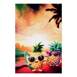 TROPICAL LOVE AT DAWN POSTER