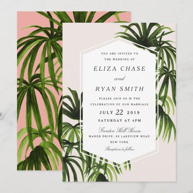 Tropical Love Invitation (Front/Back)