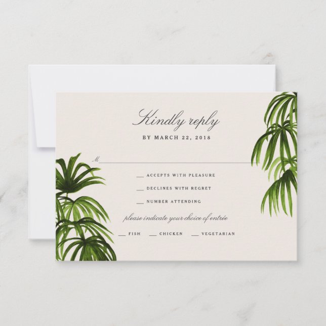 Tropical Love / RSVP Card (Front)