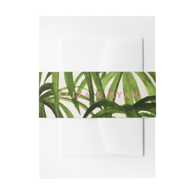 Tropical Love / Wrap Invitation Belly Band (Front Example)