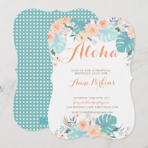 Tropical Luau Birthday Invitation