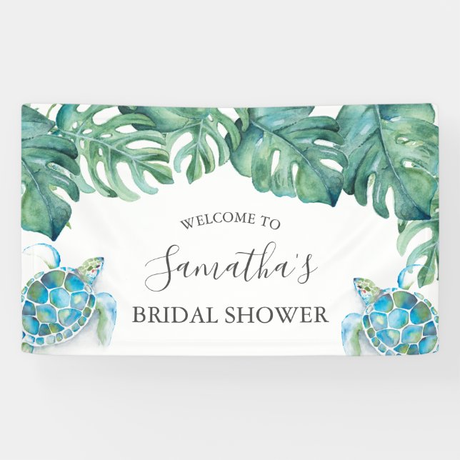 Tropical Luau Bridal Shower Signs (Horizontal)