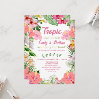Tropical Luau Engagement Party Invitation
