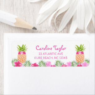 Tropical Luau Floral PIneapple Girl Birthday