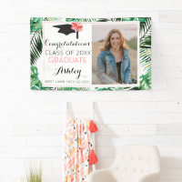 Tropical Luau Graduation Car Flag