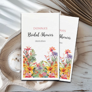 Tropical Luau Hawaiian Bridal Shower Napkin