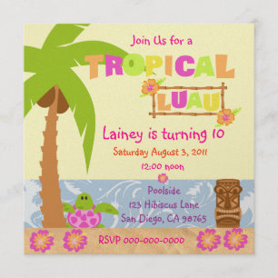 Tropical Luau Invitation