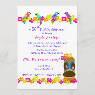 Tropical Luau Invitation