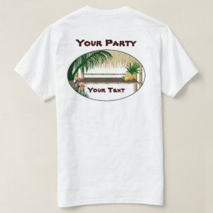 Tropical Luau Party Tiki Hut Bar Mens T-shirt