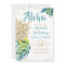 Tropical Luau Pineapple Beach Birthday Invitation