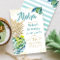 Tropical Luau Pineapple Beach Birthday Invitation