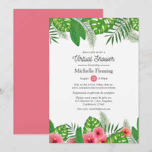 Tropical Luau Virtual Bridal or Baby Shower Invitation