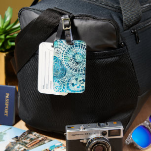 Tropical luggage tag