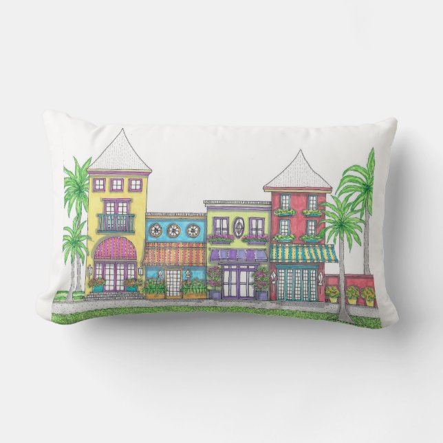Tropical Lumbar Pillow (Front)