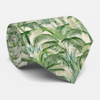 Tropical Lush Foliage Palm Leaves Pattern