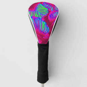 Tropical Lush Magenta Leaves Golf Head Cover