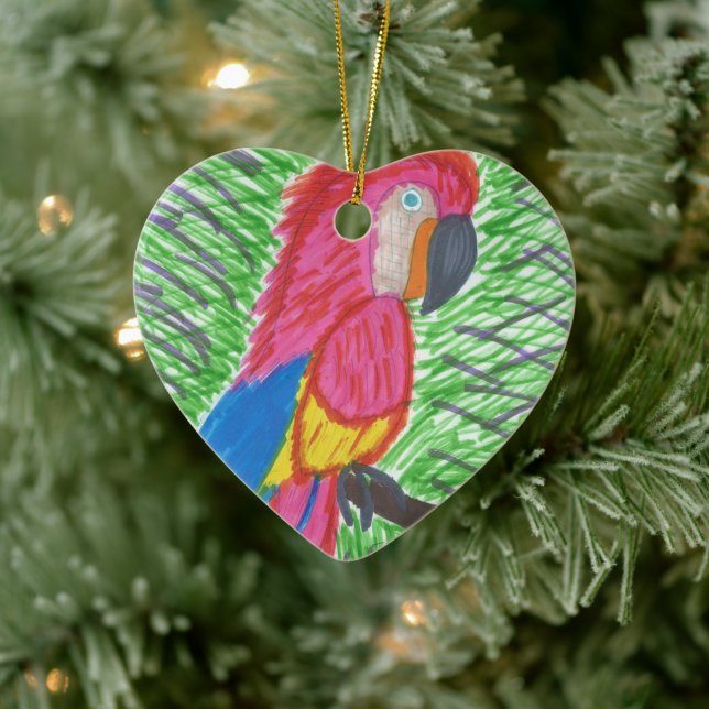 Tropical Macaw Ceramic Tree Decoration (Tree)