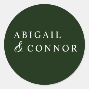 Tropical Magnolia White Green Red Destination Classic Round Sticker