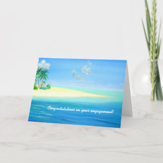 Tropical Maldives Beach Engagement Card