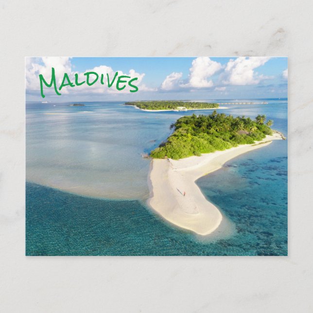 Tropical Maldives Exotic Island Paradise Postcard (Front)
